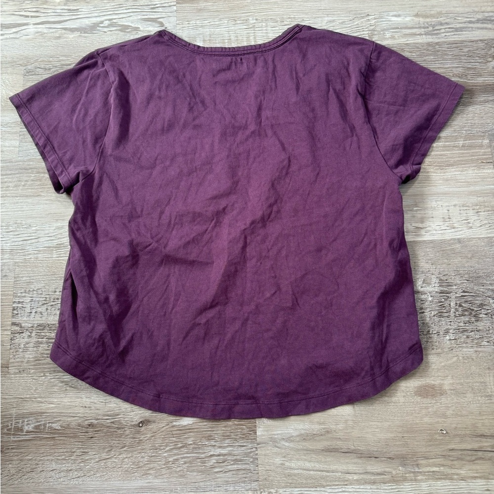 Women’s Harley Davidson Eagle top shirt purple plum size S biker - Picture 3 of 4